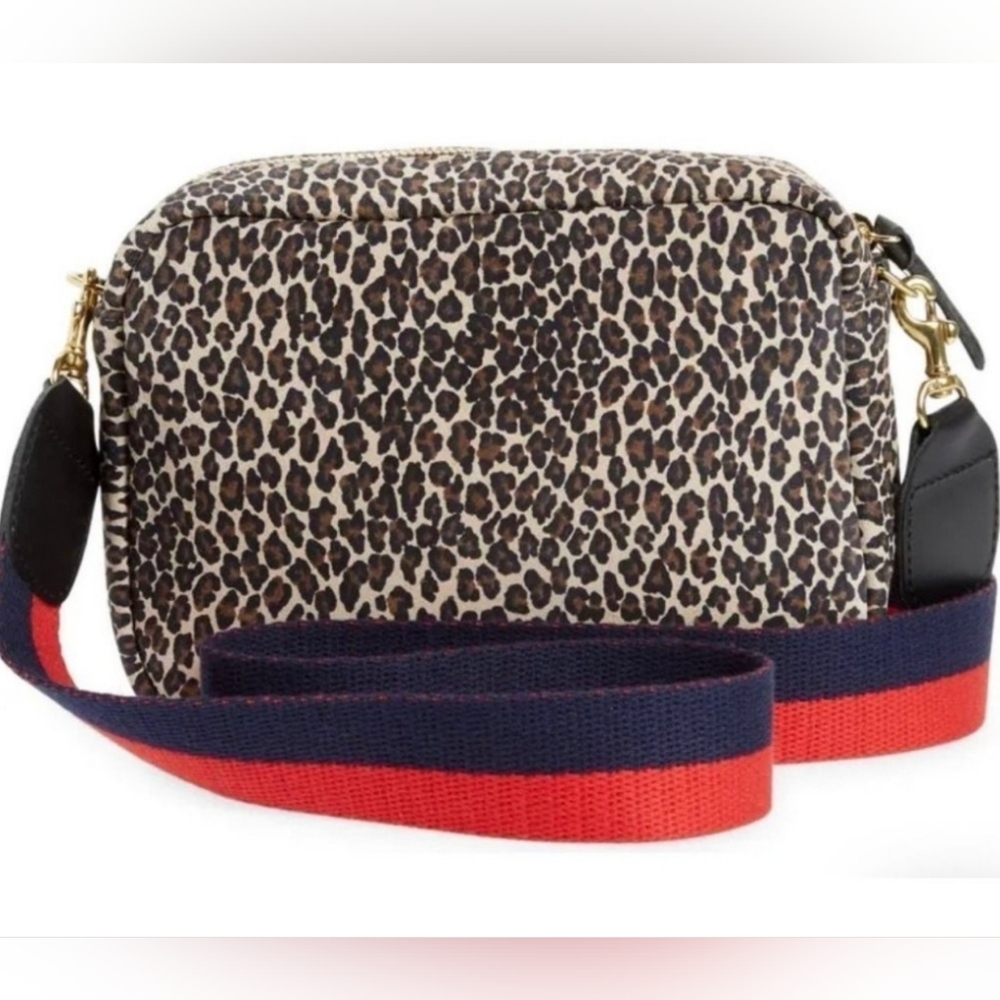 Clare V. Midi Sac Leopard Print Leather Crossbody bag